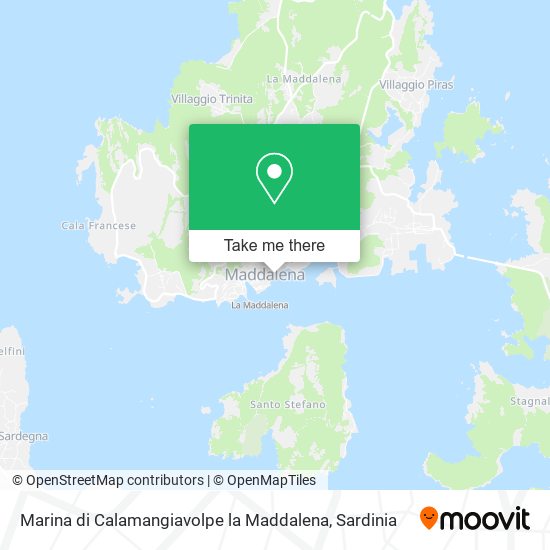 Marina di Calamangiavolpe la Maddalena map