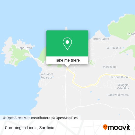 Camping la Liccia map