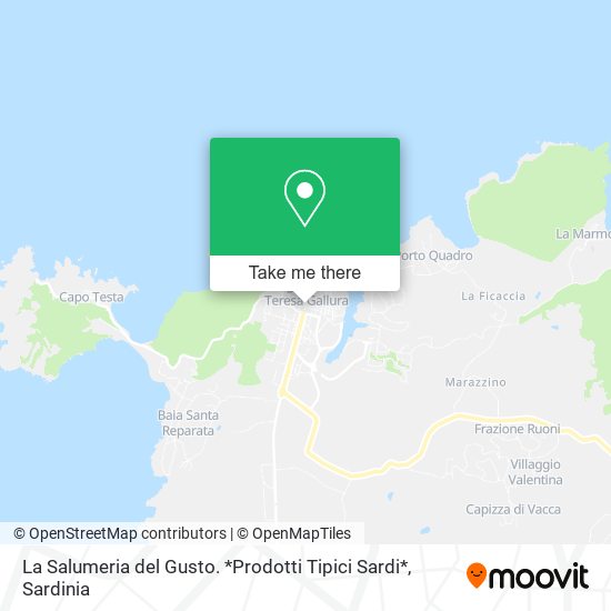 La Salumeria del Gusto. *Prodotti Tipici Sardi* map