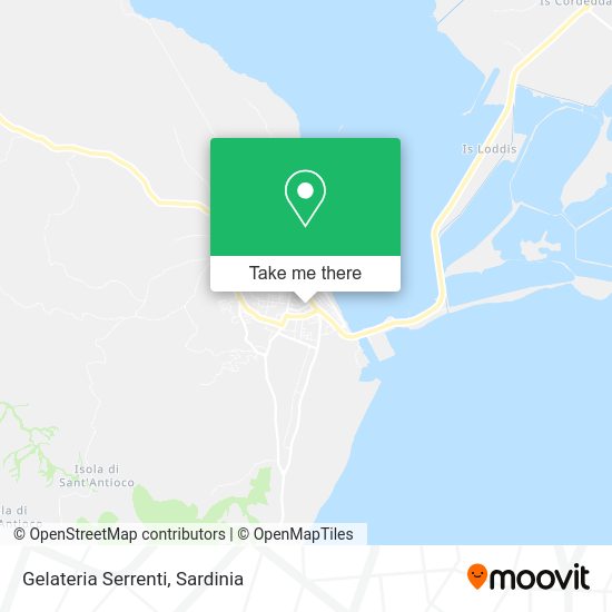 Gelateria Serrenti map