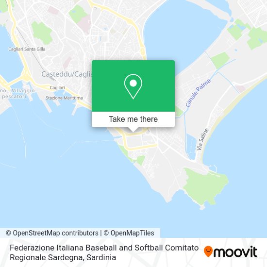 Federazione Italiana Baseball and Softball Comitato Regionale Sardegna map