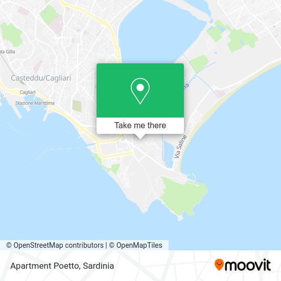 Apartment Poetto map