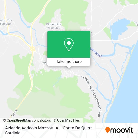 Azienda Agricola Mazzotti A. - Conte De Quirra map