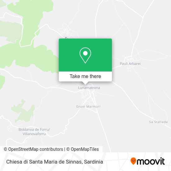 Chiesa di Santa Maria de Sinnas map