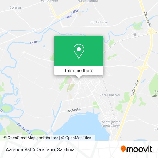 Azienda Asl 5 Oristano map