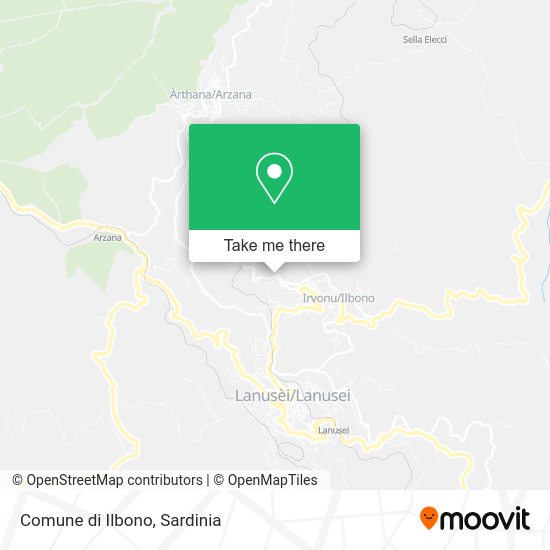 Comune di Ilbono map