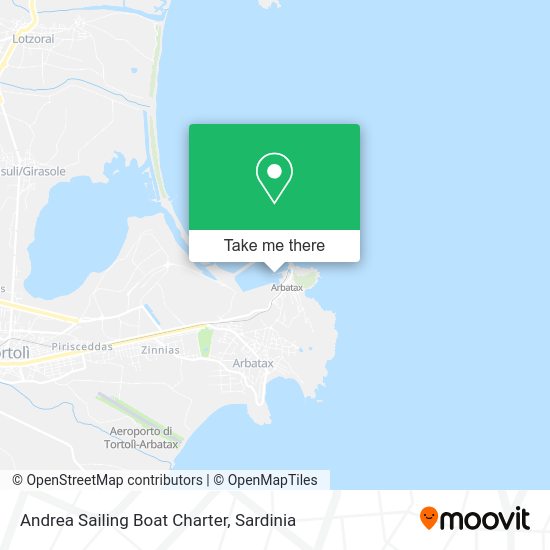 Andrea Sailing Boat Charter map
