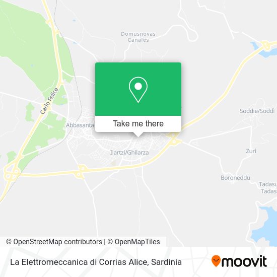 La Elettromeccanica di Corrias Alice map