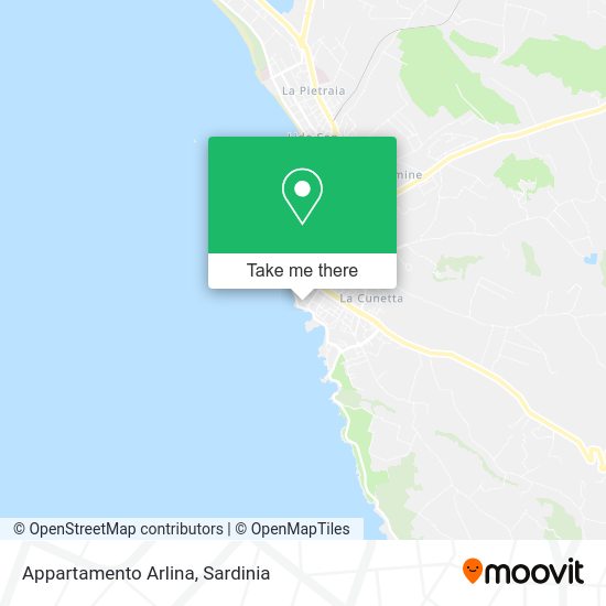 Appartamento Arlina map