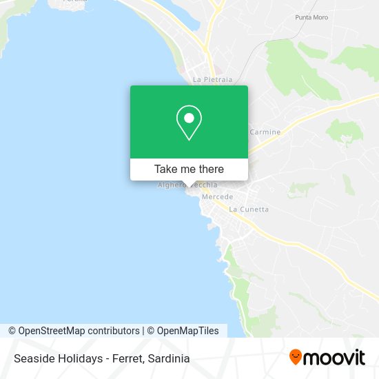 Seaside Holidays - Ferret map