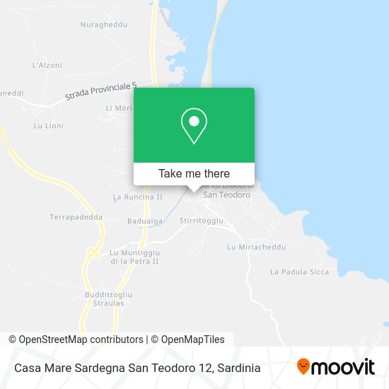 Casa Mare Sardegna San Teodoro 12 map