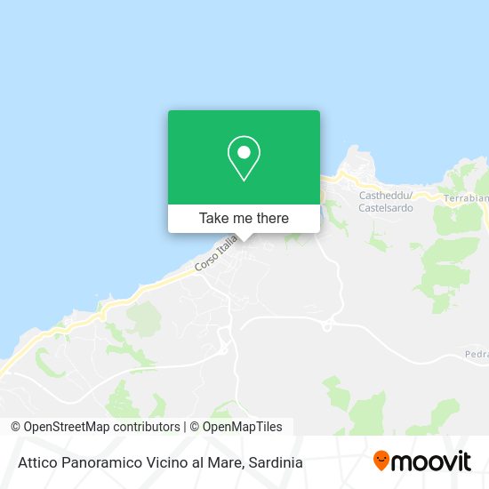 Attico Panoramico Vicino al Mare map