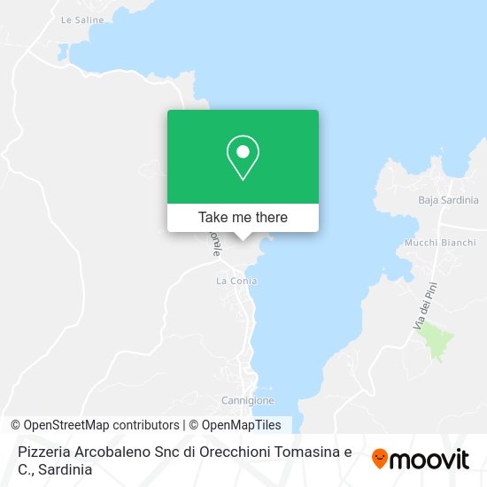 Pizzeria Arcobaleno Snc di Orecchioni Tomasina e C. map