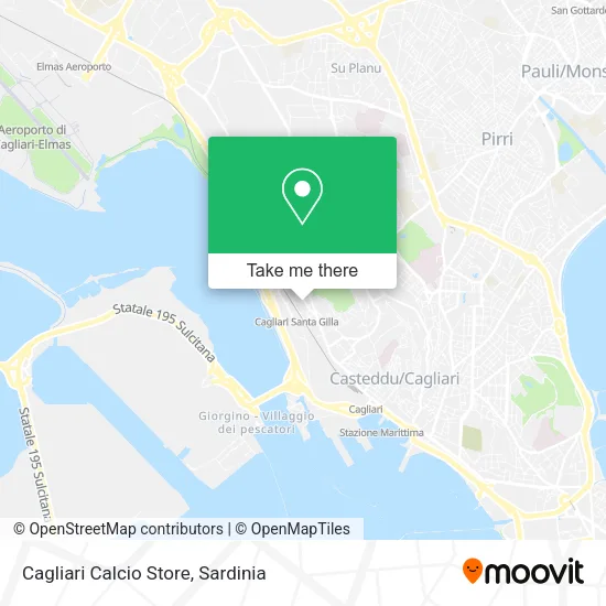 Cagliari Calcio Store map