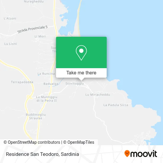 Residence San Teodoro map