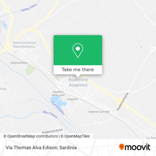Via Thomas Alva Edison map