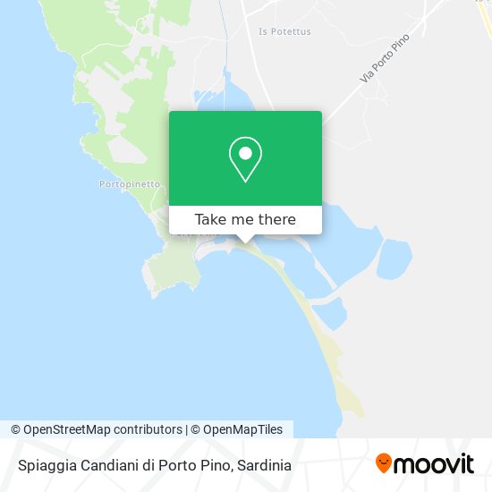 Spiaggia Candiani di Porto Pino map
