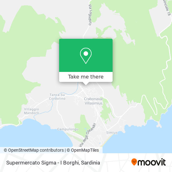 Supermercato Sigma - I Borghi map