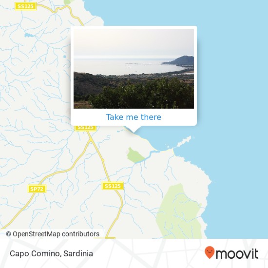Capo Comino map