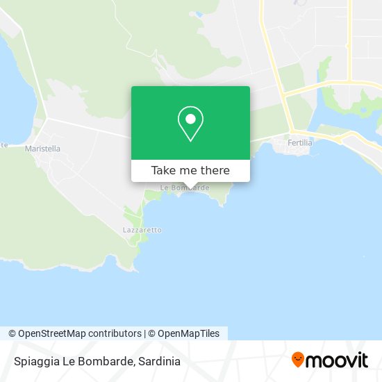 Spiaggia Le Bombarde map
