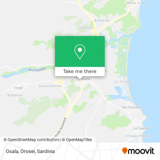 Osala, Orosei map