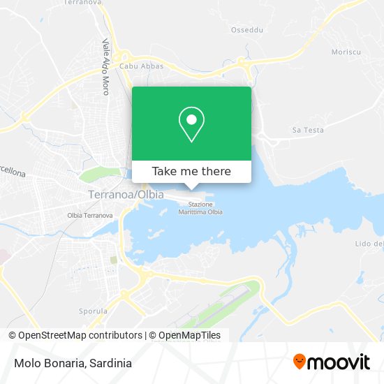 Molo Bonaria map