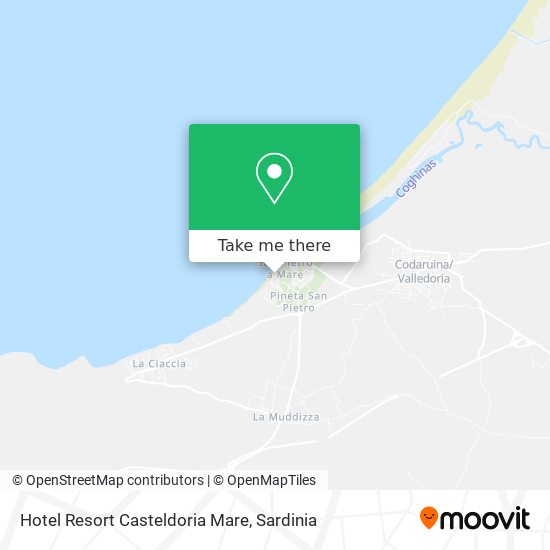 Hotel Resort Casteldoria Mare map