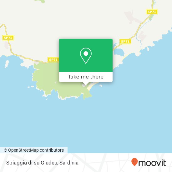 Spiaggia di su Giudeu map