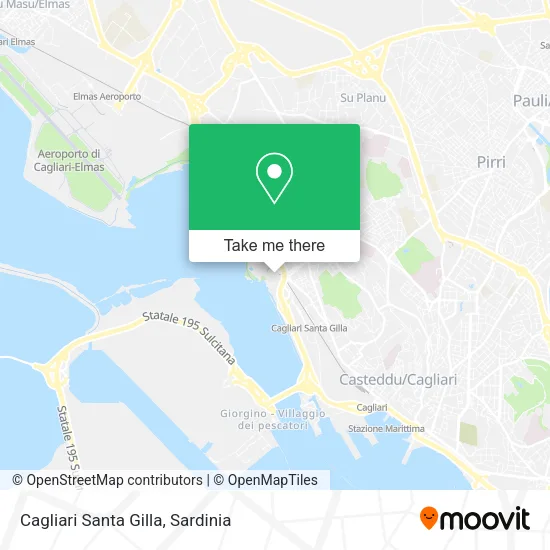 Cagliari Santa Gilla map