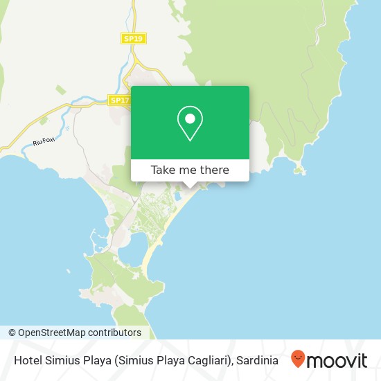 Hotel Simius Playa (Simius Playa Cagliari) map