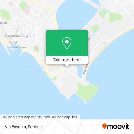 Via Favonio map