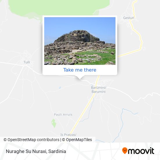 Nuraghe Su Nuraxi map
