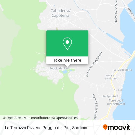 La Terrazza Pizzeria Poggio dei Pini map