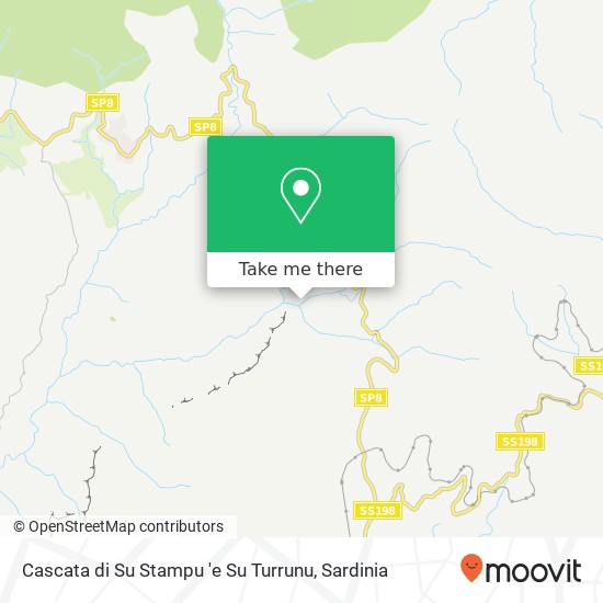 Cascata di Su Stampu 'e Su Turrunu map