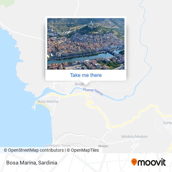 Bosa Marina map