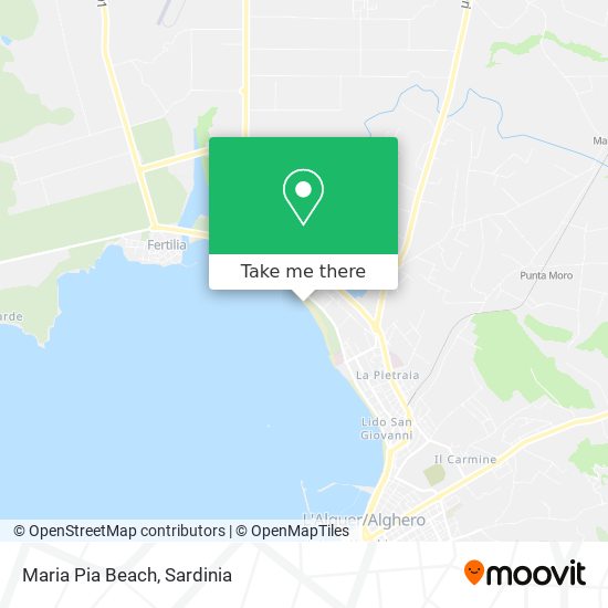 Maria Pia Beach map