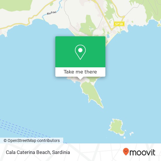 Cala Caterina Beach map