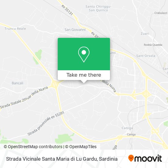 Strada Vicinale Santa Maria di Lu Gardu map