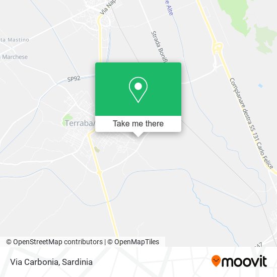 Via Carbonia map