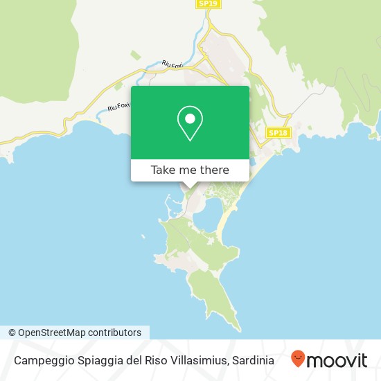 Campeggio Spiaggia del Riso Villasimius map