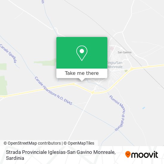 Strada Provinciale Iglesias-San Gavino Monreale map