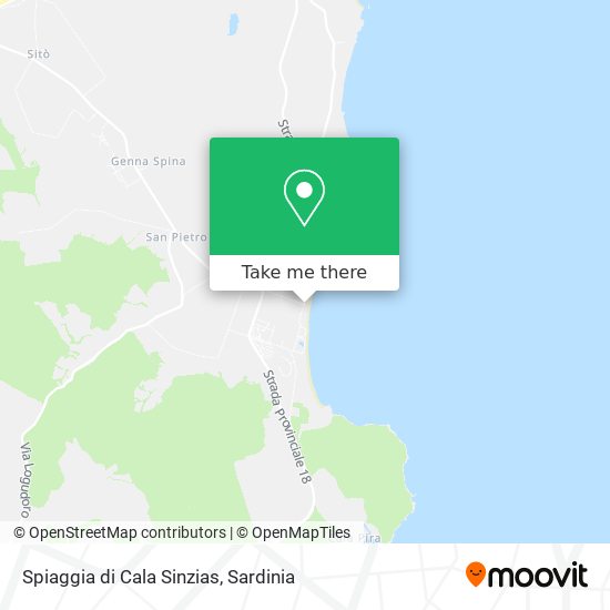 Spiaggia di Cala Sinzias map