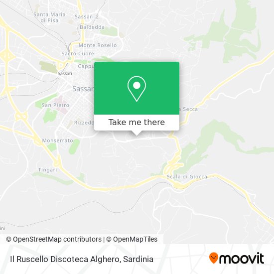 Il Ruscello Discoteca Alghero map