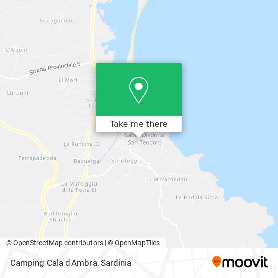 Camping Cala d'Ambra map