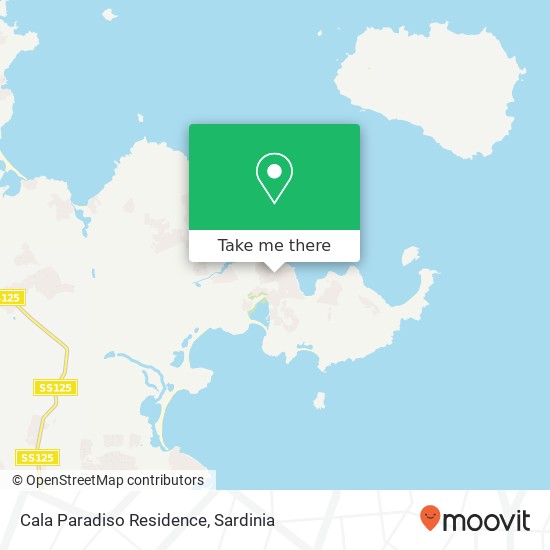 Cala Paradiso Residence map