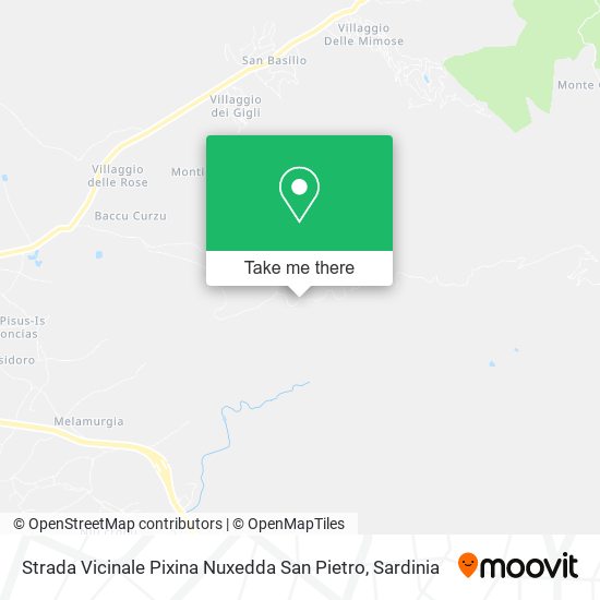 Strada Vicinale Pixina Nuxedda San Pietro map