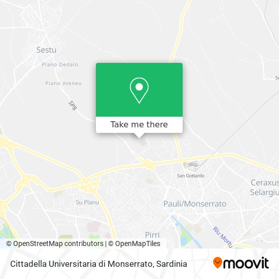 Cittadella Universitaria di Monserrato map