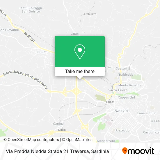 Via Predda Niedda Strada 21 Traversa map