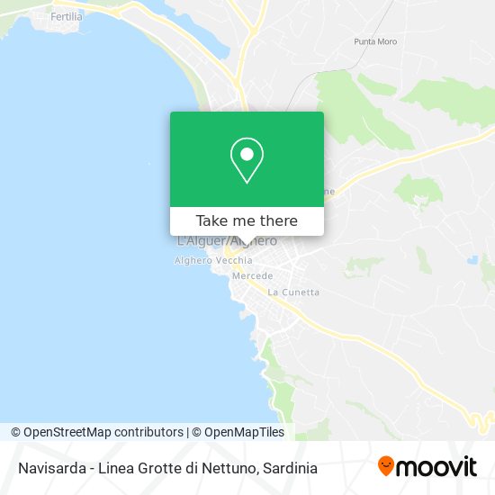 Navisarda - Linea Grotte di Nettuno map