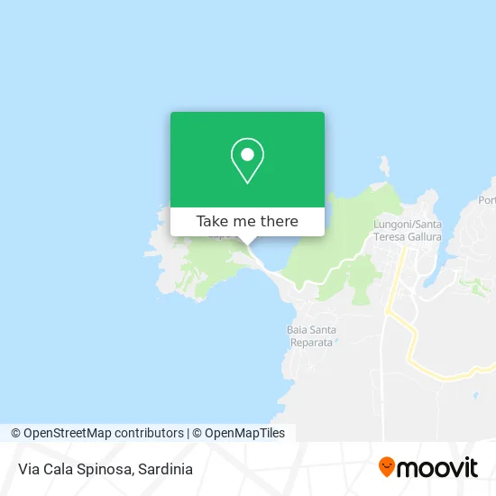 Via Cala Spinosa map